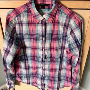 Fun plaid Brooks Brothers "346" button down (size 6)